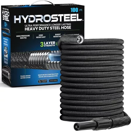 HydroSteel Lightweight Anti-Kink Aluminum Garden Hose 5/8 in x 100 ft. Garden Hoses