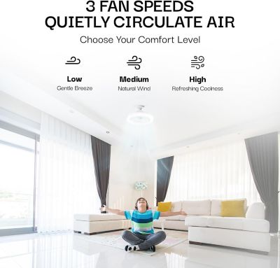 Image showing  16 in. Indoor Socket Air Fan, 2,100-Lumen Light with RGB Color Changing