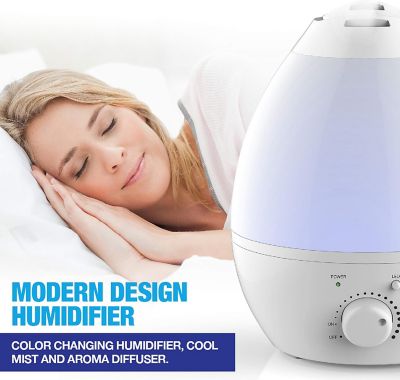 Image showing  Ultrasonic Color Changing Humidifier with Aroma Diffuser