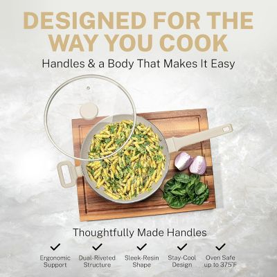 Image showing 7 th Granitestone Desert Collection 4 qt. Nonstick Saute Pan with Lid