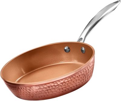 Image showing  Hammered Copper 12 in. Frying Pan with Lid
