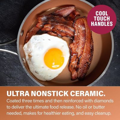 Image showing  Hammered Copper Cookware and Bakeware Set, 20 pc.