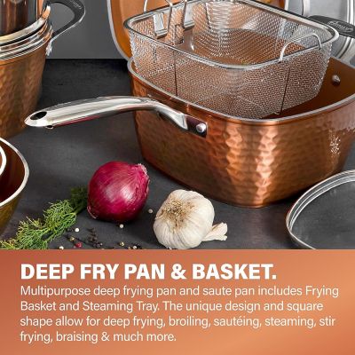 Image showing 6 th Gotham Steel Hammered Copper Cookware and Bakeware Set, 20 pc.