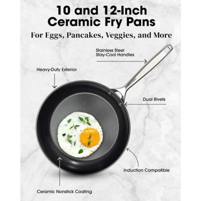 Image showing  Pro Ultra Ceramic 10 in. & 12 in. Frying Pan Set