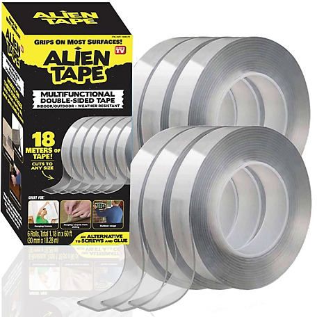 Alien Tape 10 ft. Multi-Surface Double-Sided Tape (6-Pack)