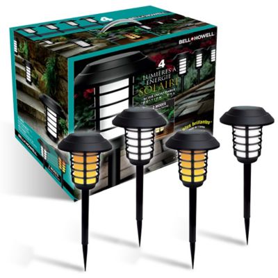 Bell & Howell Stainless Steel Solar Powered Landscape Light (4-Pack)