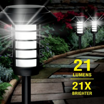 Image showing  Stainless Steel Solar Powered Landscape Light (4-Pack)