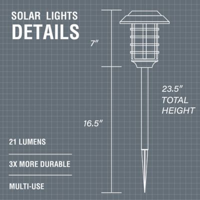 Image showing  Stainless Steel Solar Powered Landscape Light (4-Pack)