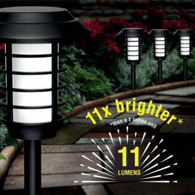 Image showing  11-Lumen Solar-Powered LED Path Lights with Remote, 4-Pack