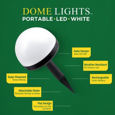 Image showing  Solar Powered Dome Shaped LED Path Lights (4-Pack)