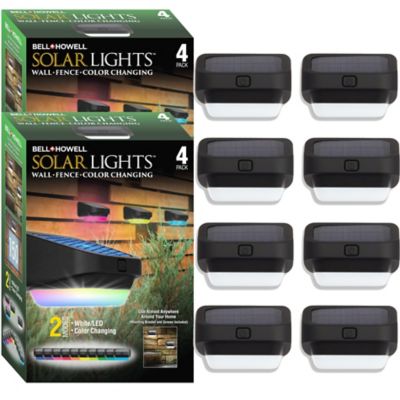 Bell & Howell Solar Powered Color Changing LED Fence Light (8-Pack)