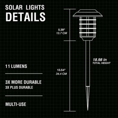 Image showing 5 th Bell & Howell 11-Lumen Solar-Powered LED Pathway Lights Color Changing with Remote, 8-Pack