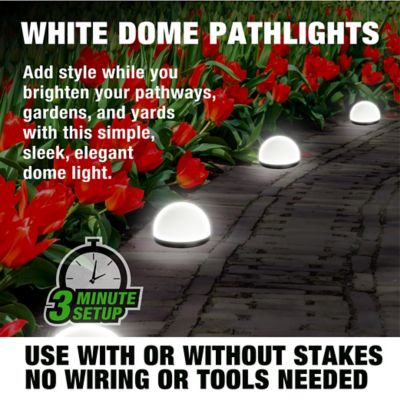 Image showing  Solar Powered Dome Shaped LED Path Lights, 8 pk.
