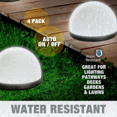 Image showing  Solar Powered Dome Shaped LED Path Lights, 8 pk.
