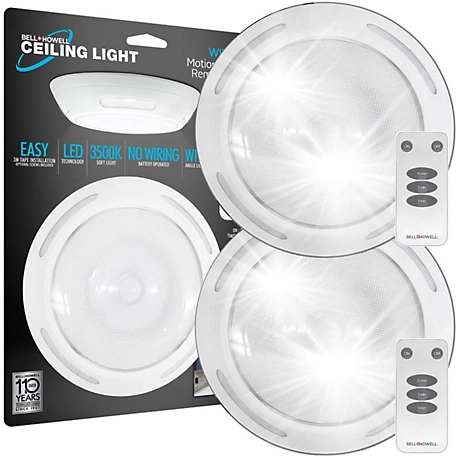 Bell & Howell 7.13 in. Remote Controlled LED Ceiling Light 2-Pack