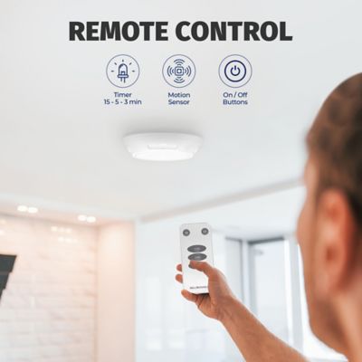 Image showing  7.13 in. Remote Controlled LED Ceiling Light 2-Pack