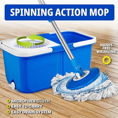 Image showing  InstaMop Microfiber Spin Mop and Bucket