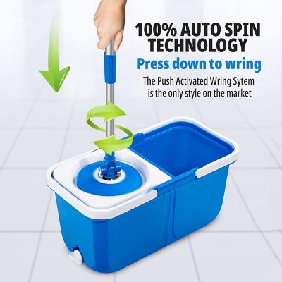 Image showing  InstaMop Microfiber Spin Mop and Bucket