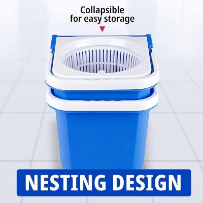 Image showing 6 th Bell & Howell InstaMop Microfiber Spin Mop and Bucket