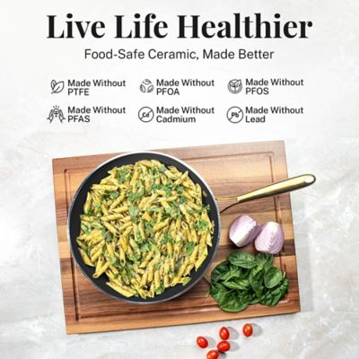 Image showing  Natural Collection 15 pc. Set in Black with Gold Handles