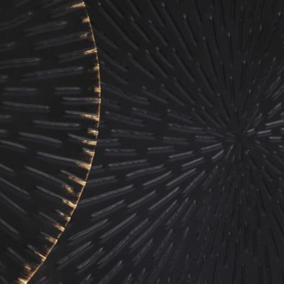 Image showing 8 th LuxenHome Abstract Black with Gold Large Metal Wall Decor