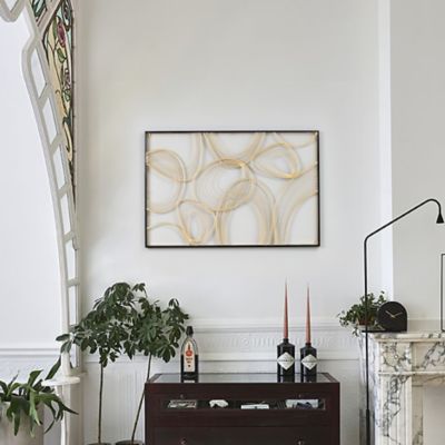 Image showing  Gold and Black Metal Abstract Rectangular Wall Decor