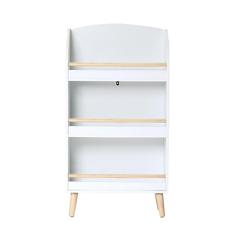 LuxenHome Children's Multi-Functional 3-Shelf Bookcase Toy Storage Bin, White