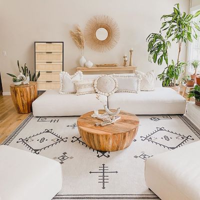 Image showing 6 th LuxenHome Black and Brown Wood 5-Drawer Chest