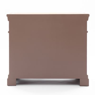 Image showing 8 th LuxenHome Distressed Wood 2-Drawer 2-Door Storage Cabinet