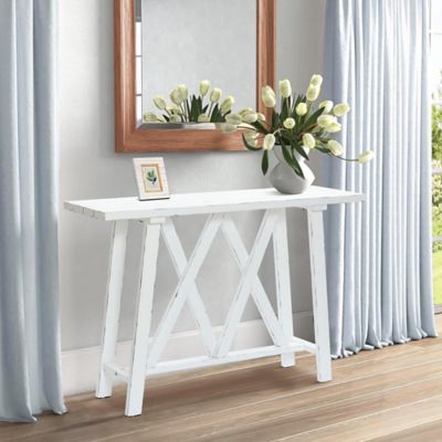 Image showing  Farmhouse Console and Entry Table, 48 in., White