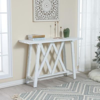 Image showing  Farmhouse Console and Entry Table, 48 in., White