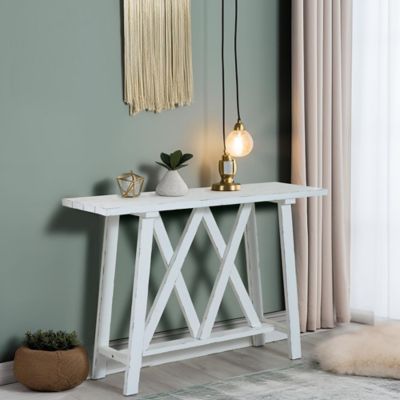 Image showing  Farmhouse Console and Entry Table, 48 in., White