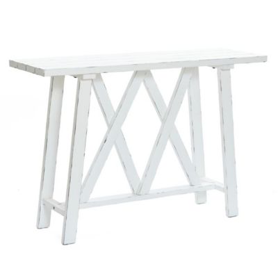 Image showing 5 th LuxenHome Farmhouse Console and Entry Table, 48 in., White