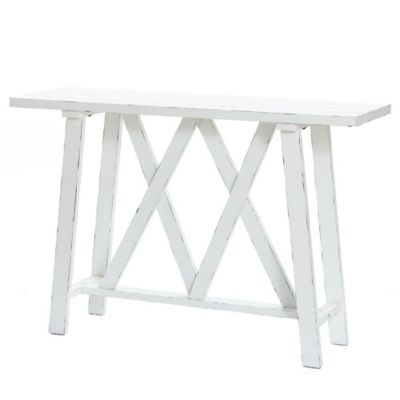 Image showing 6 th LuxenHome Farmhouse Console and Entry Table, 48 in., White