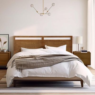 Image showing  Farmhouse Double Panel Wood Headboard