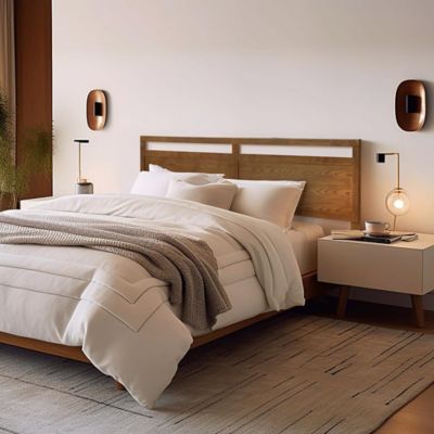 Image showing  Farmhouse Double Panel Wood Headboard