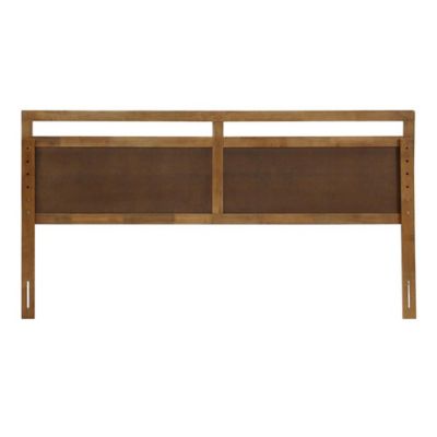 Image showing 8 th LuxenHome Farmhouse Double Panel Wood Headboard