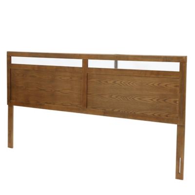 Image showing 7 th LuxenHome Farmhouse Double Panel Wood Headboard