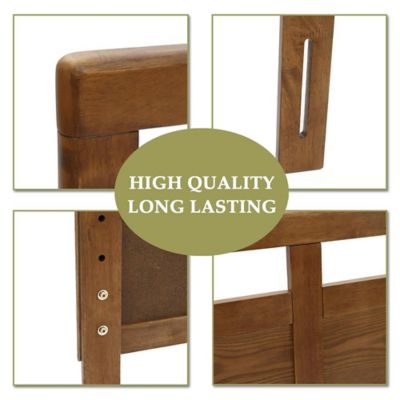 Image showing 9 th LuxenHome Farmhouse Double Panel Wood Headboard