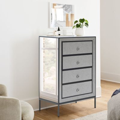 Image showing  Modern Gray 37.4 in. Tall 4-Drawer Chest