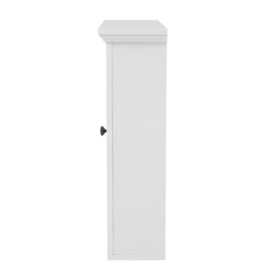 Image showing 9 th LuxenHome White MDF Wood Bathroom Wall Storage Cabinet