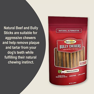 Image showing  8 in. Bully Chewers Beef and Bully Flavor Dog Chew Treats, 9 oz., 10 ct.