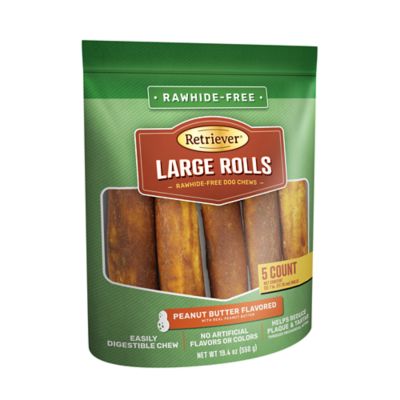 Retriever Hide Free 7 in. Peanut Butter Rolls, 5 pack