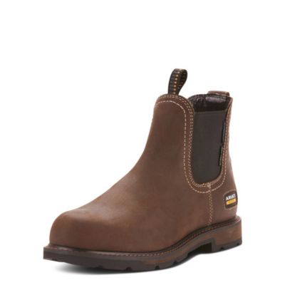 Stivali Da Lavoro ARIAT Groundbreaker Chelsea - Uomo, Pelle, Punta In Acciaio, Antinfortunistici, Marrone Scuro, Taglia 45 EU