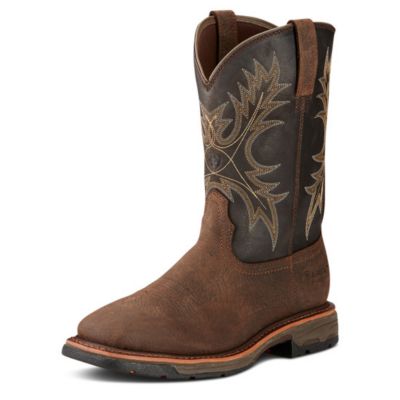 Ariat Men's Workhog Waterproof Wide Square Non-Safety Toe Work Boots