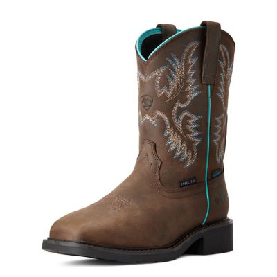 Image showing  Women's Krista Pull-On Waterproof Steel Toe Work Boots