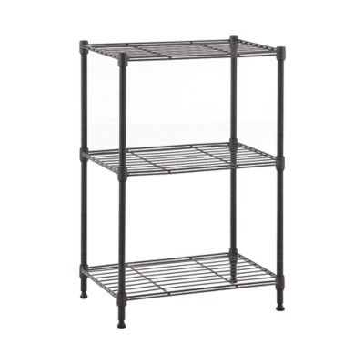 Image showing  3-Tier Grey Wire Shelving Unit, 12X18X26I