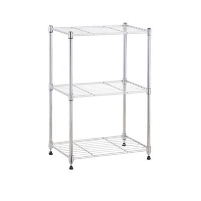 MZG 3-tier wire shelving unit, 12 x 18 x 26, Chrome