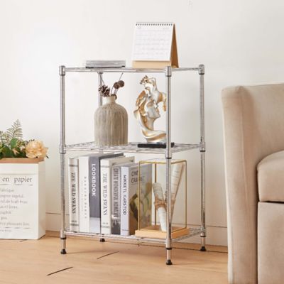 Image showing  3-tier wire shelving unit, 12 x 18 x 26, Chrome