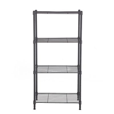 MZG 4-Tier Wire Shelving Unit, 12 x 18 x 39in., Gray